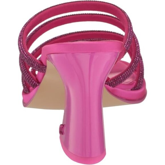 Circus NY Women's Heddie Strappy Rhinestone Flare Heel Mules - Picture 3 of 7